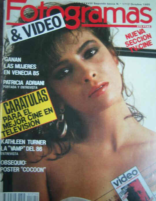 FOTOGRAMAS magazine side cover Issue 1712 October 1985