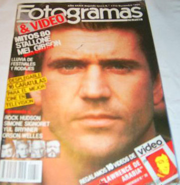 FOTOGRAMAS magazine side cover Issue 1713 November 1985