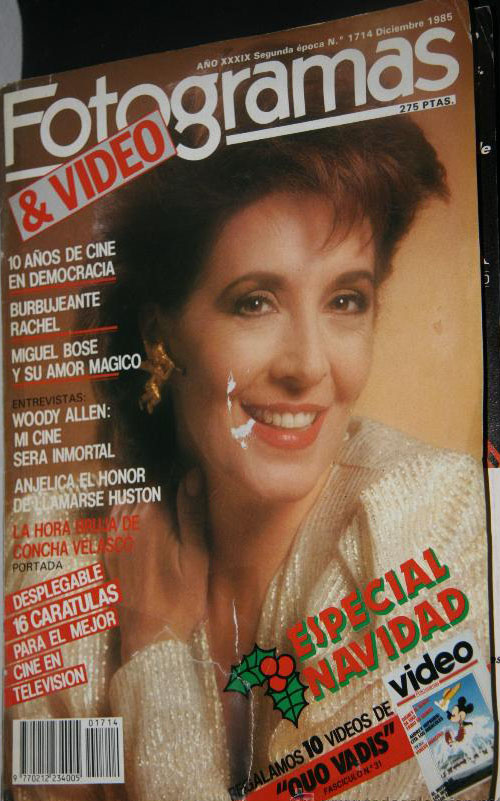 FOTOGRAMAS magazine side cover Issue 1714 December 1985