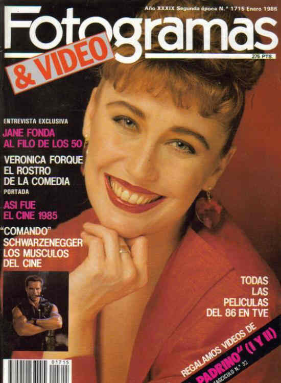 FOTOGRAMAS magazine side cover Issue 1715 January 1986