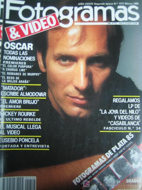 FOTOGRAMAS magazine side cover Issue 1717 March 1986