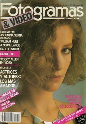 FOTOGRAMAS magazine side cover Issue 1719 May 1986