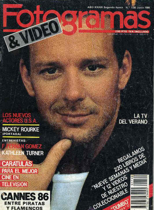 FOTOGRAMAS magazine side cover Issue 1720 June 1986