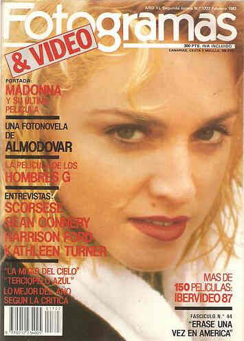 FOTOGRAMAS magazine side cover Issue 1727 February 1987