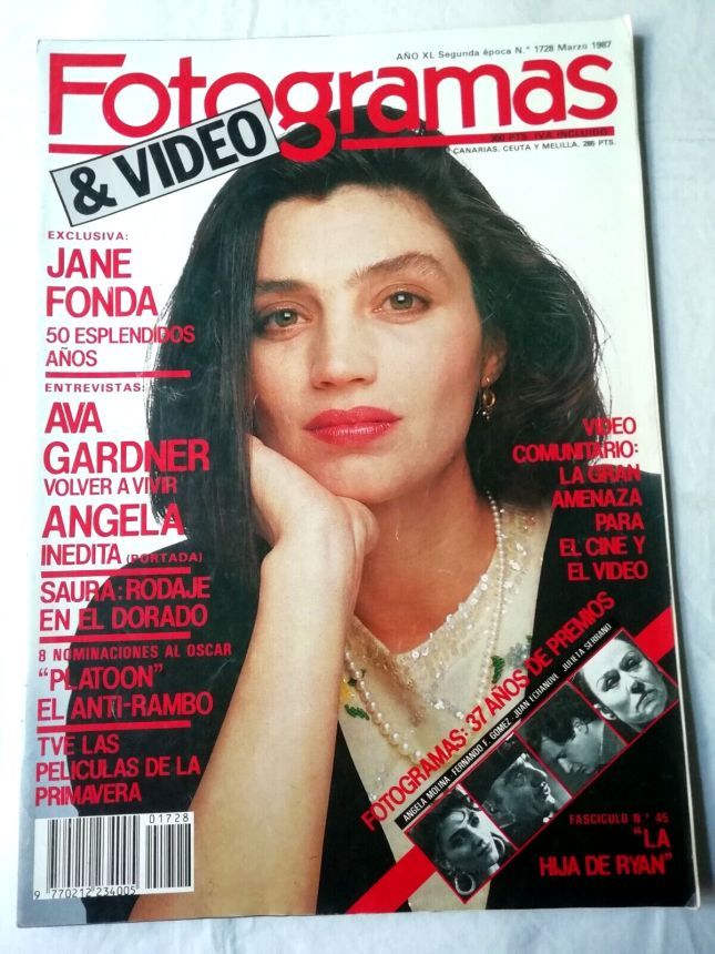 FOTOGRAMAS magazine side cover Issue 1728 March 1987