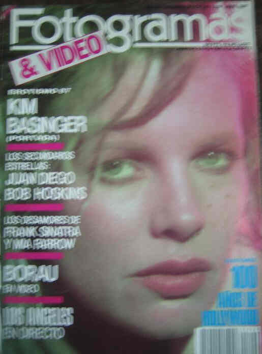 FOTOGRAMAS magazine side cover Issue 1729 April 1987