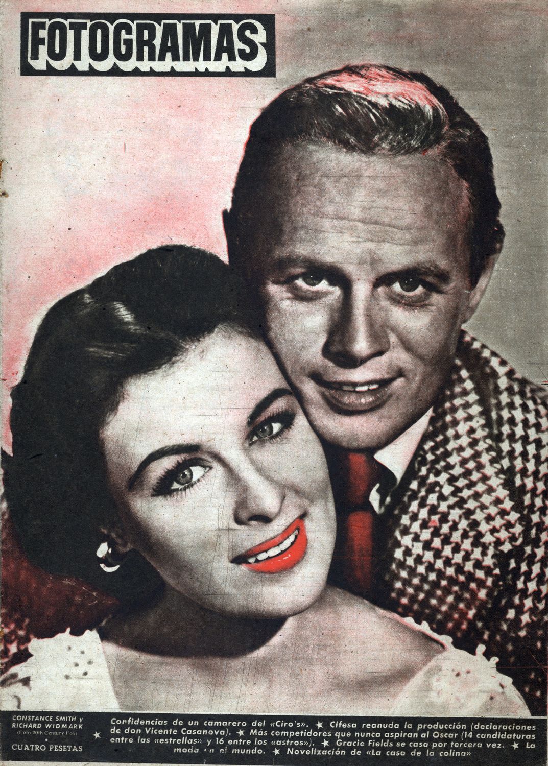 FOTOGRAMAS magazine side cover Issue 173 7 March 1952