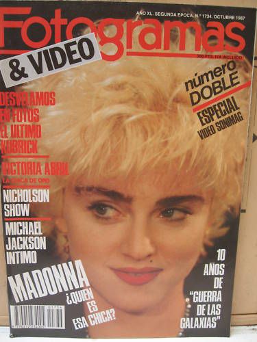 FOTOGRAMAS magazine side cover Issue 1734 October 1987