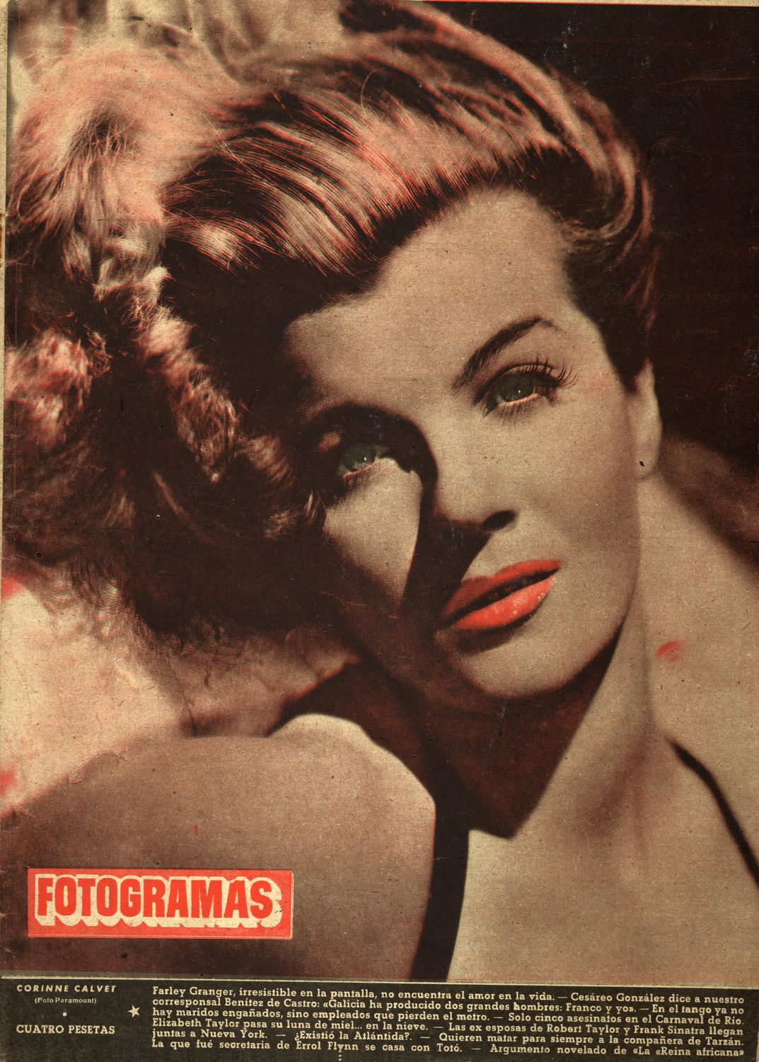 FOTOGRAMAS magazine side cover Issue 174 14 March 1952