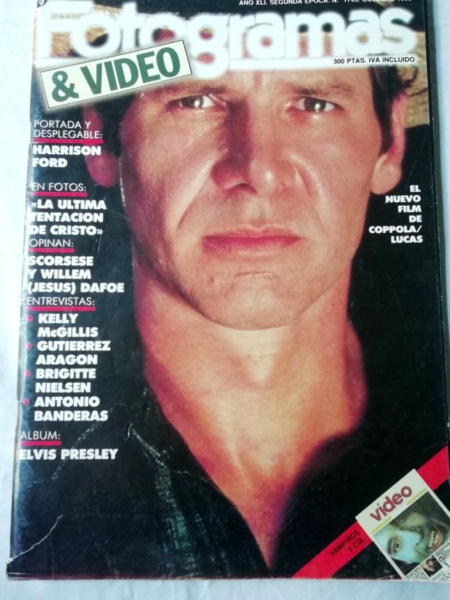 FOTOGRAMAS magazine side cover Issue 1745 October 1988
