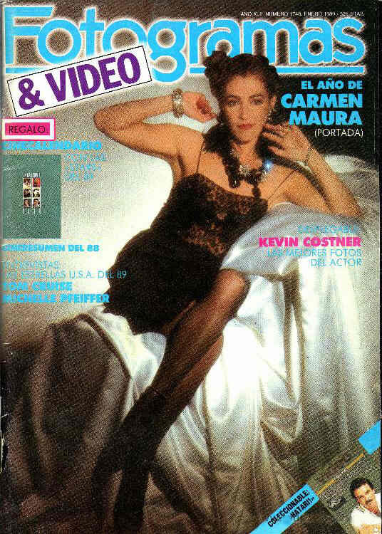 FOTOGRAMAS magazine side cover Issue 1748 January 1989