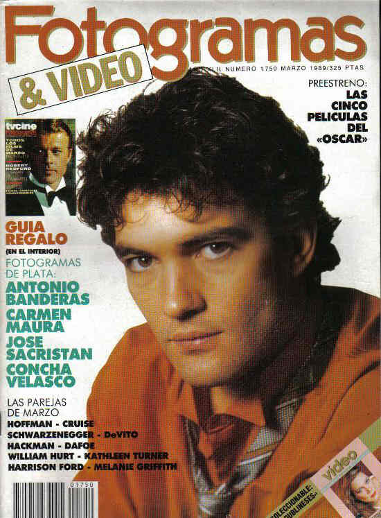 FOTOGRAMAS magazine side cover Issue 1750 March 1989