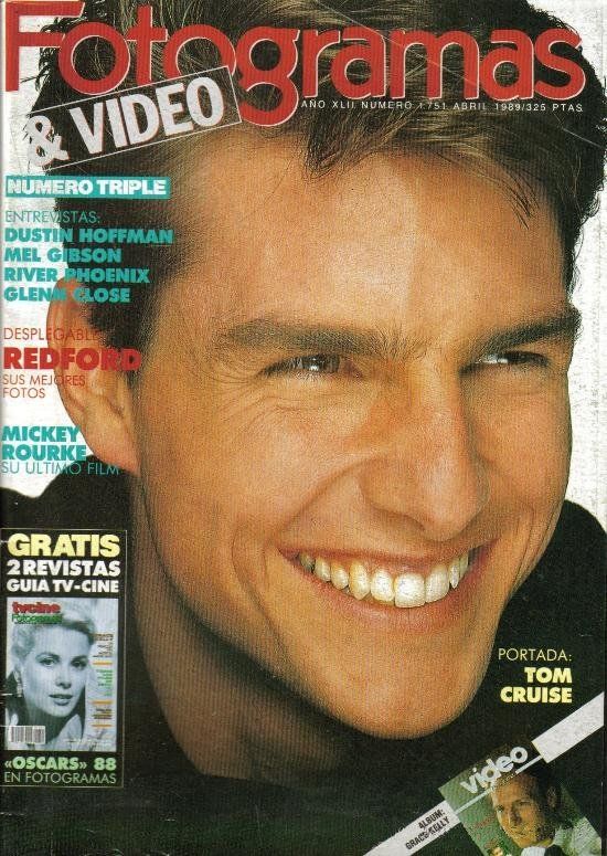 FOTOGRAMAS magazine side cover Issue 1751 April 1989