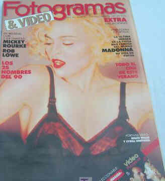 FOTOGRAMAS magazine side cover Issue 1754 July/August 1989