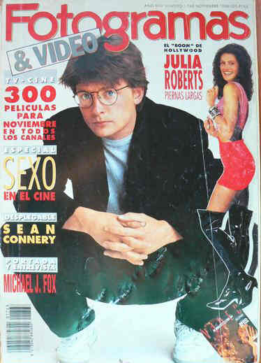 FOTOGRAMAS magazine side cover Issue 1768 November 1990