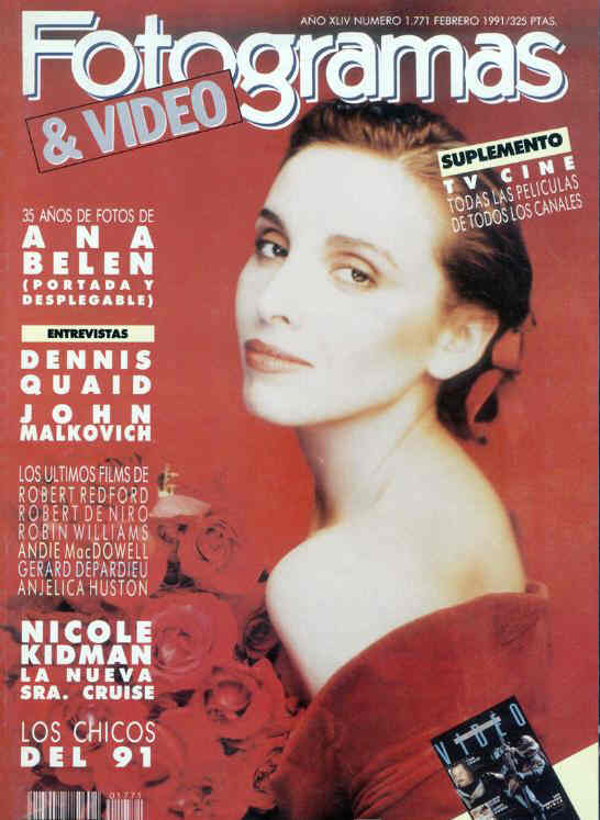 FOTOGRAMAS magazine side cover Issue 1771 February 1991