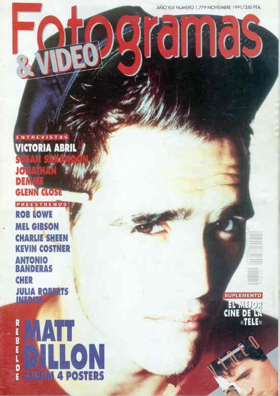 FOTOGRAMAS magazine side cover Issue 1779 November 1991