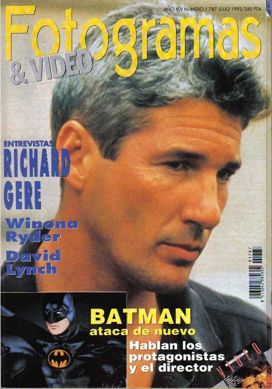 FOTOGRAMAS magazine side cover Issue 1787 July 1992