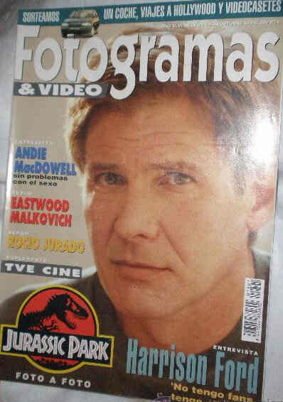 FOTOGRAMAS magazine side cover Issue 1801 October 1993