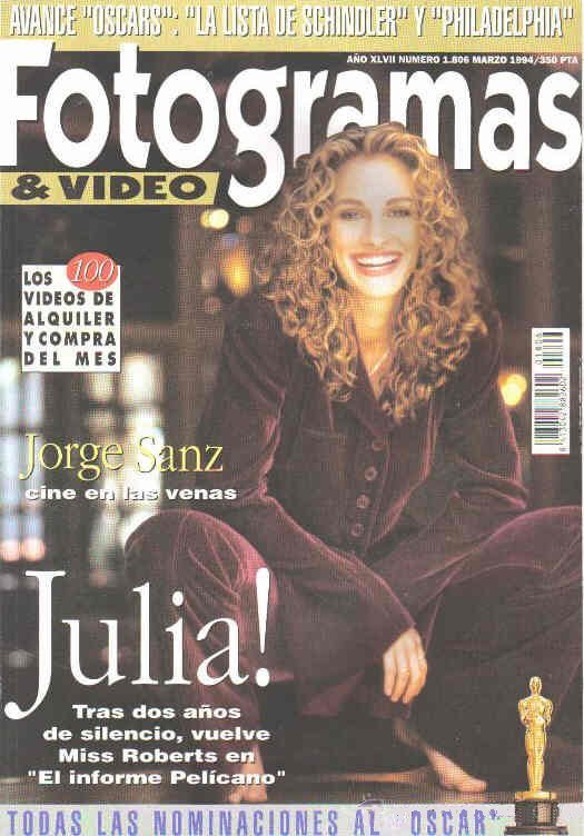 FOTOGRAMAS magazine side cover Issue 1806 March 1994