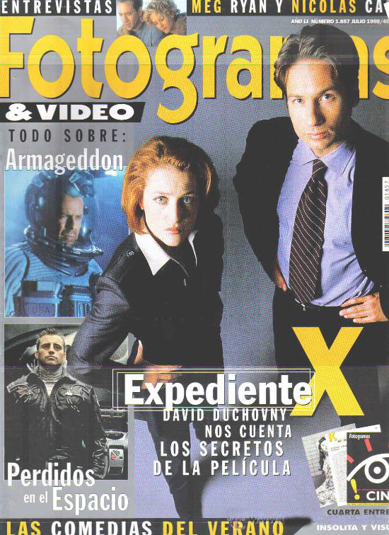 FOTOGRAMAS magazine side cover Issue 1857 July 1998