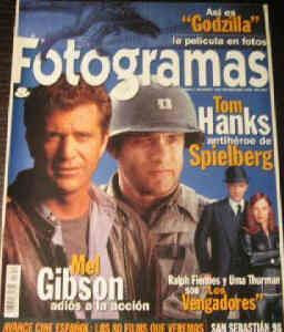 FOTOGRAMAS magazine side cover Issue 1859 September 1998