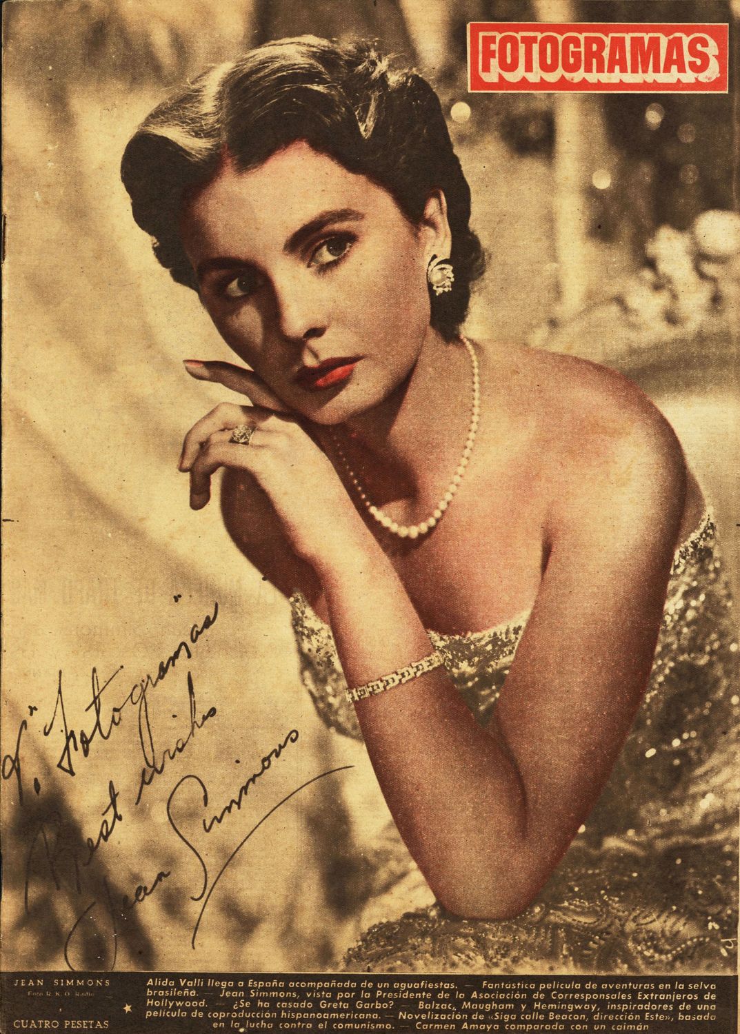 FOTOGRAMAS magazine side cover Issue 186 6 June 1952