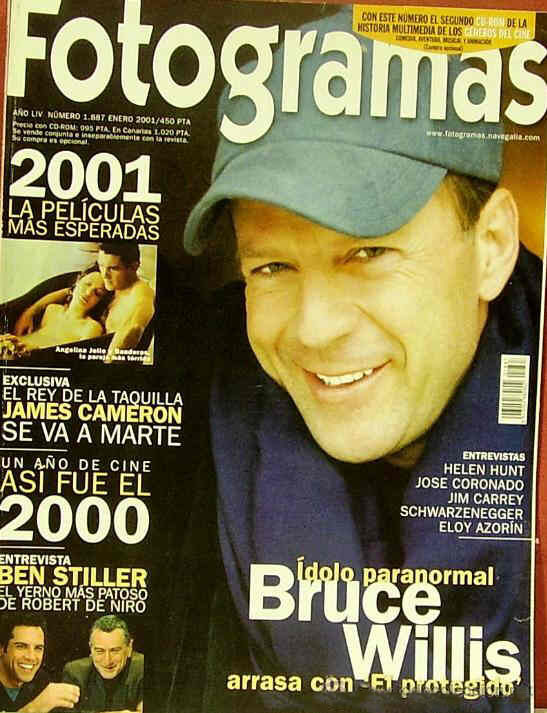 FOTOGRAMAS magazine side cover Issue 1887 January 2001