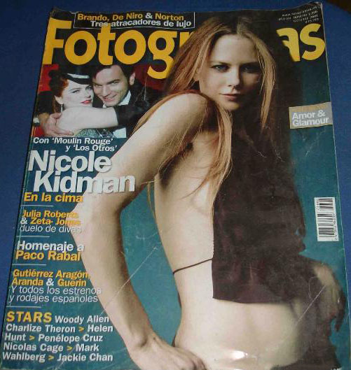 FOTOGRAMAS magazine side cover Issue 1896 October 2001
