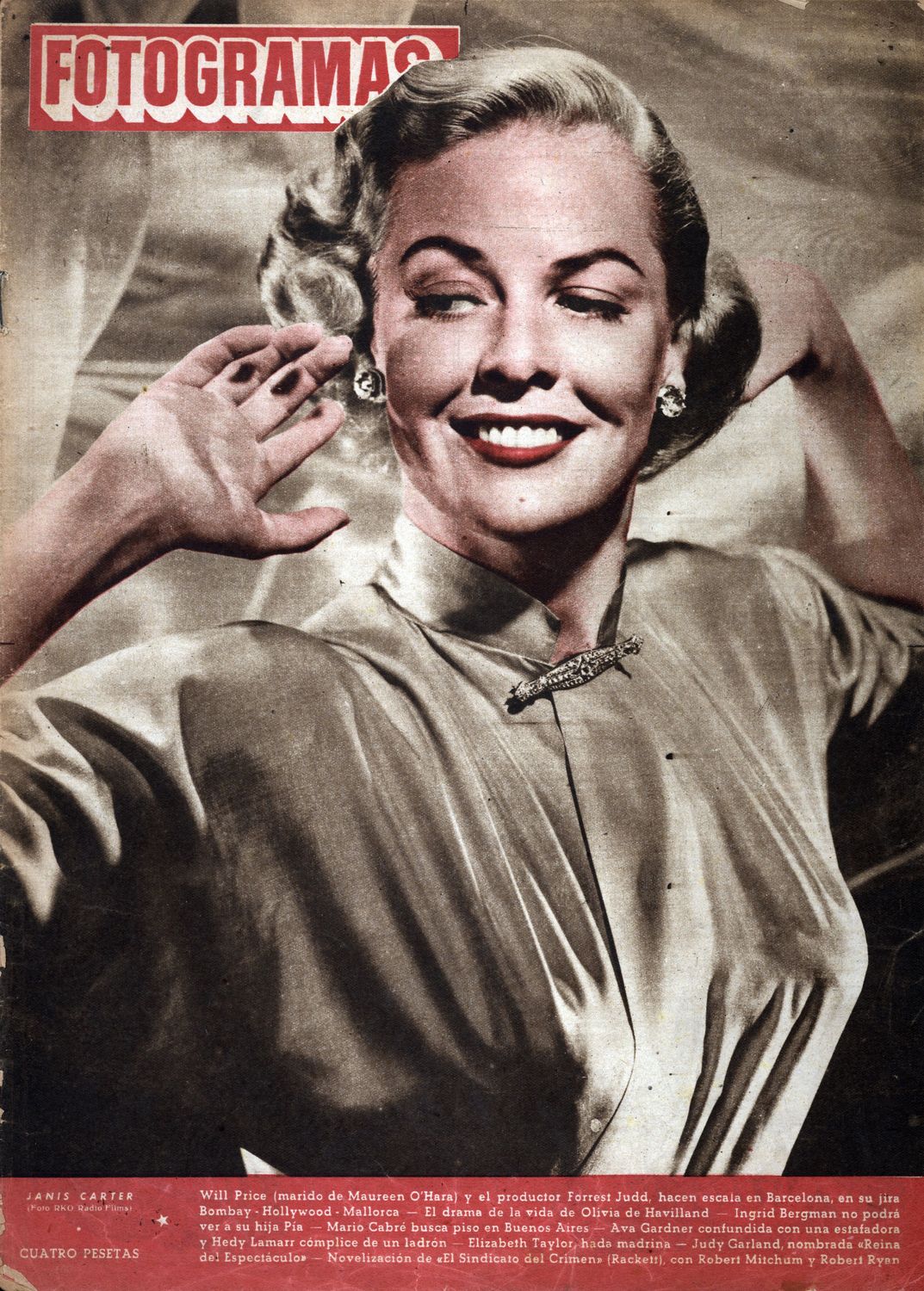 FOTOGRAMAS magazine side cover Issue 190 11 July 1952