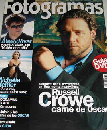 FOTOGRAMAS magazine side cover Issue 1901 March 2002