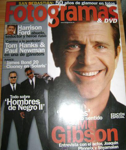FOTOGRAMAS magazine side cover Issue 1907 September 2002