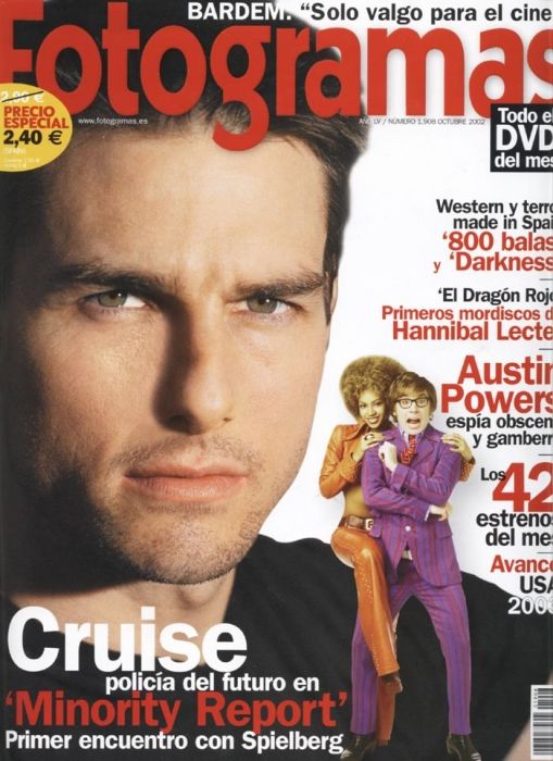 FOTOGRAMAS magazine side cover Issue 1908 October 2002