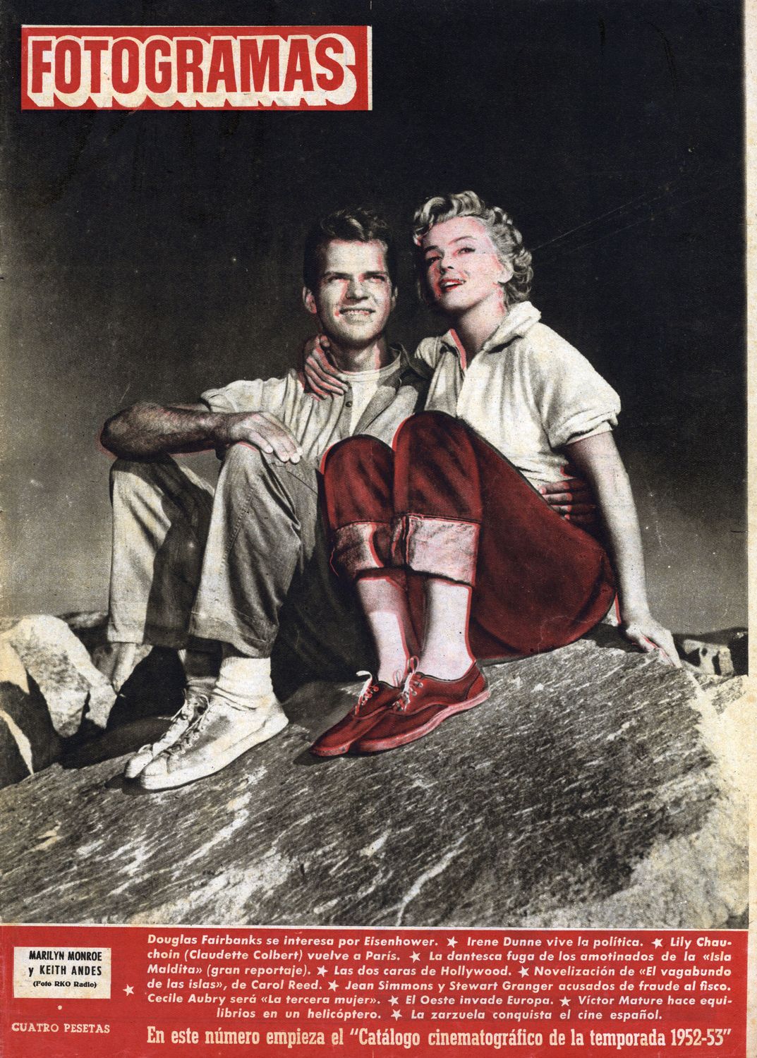 FOTOGRAMAS magazine side cover Issue 191 18 July 1952