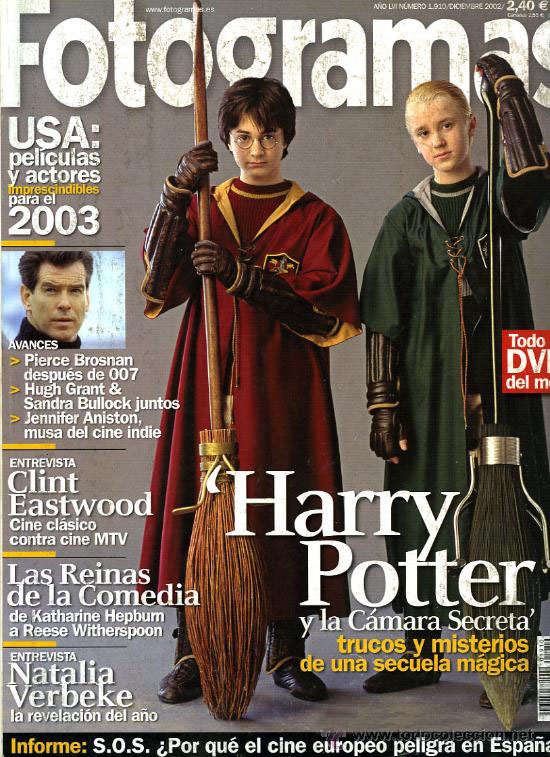 FOTOGRAMAS magazine side cover Issue 1910 December 2002