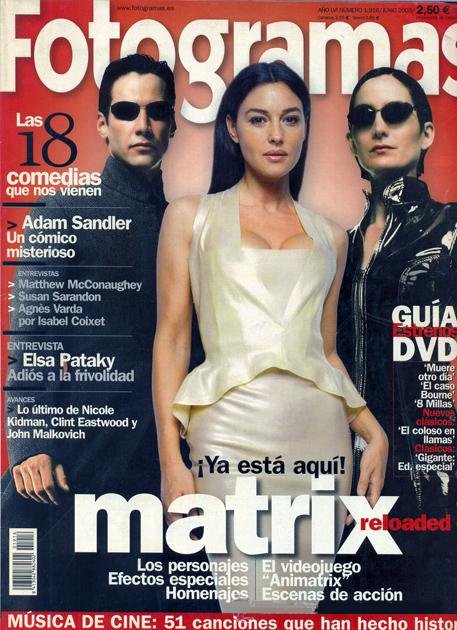 FOTOGRAMAS magazine side cover Issue 1916 May 2003