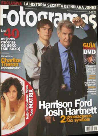 FOTOGRAMAS magazine side cover Issue 1921 November 2003