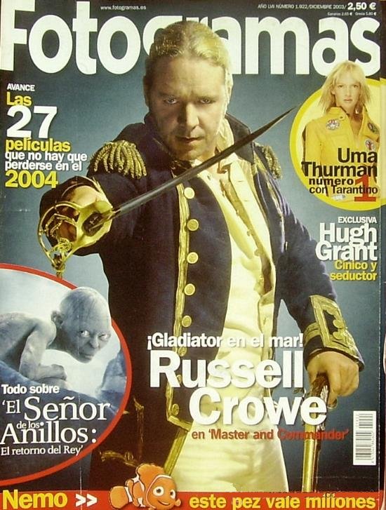 FOTOGRAMAS magazine side cover Issue 1922 December 2003