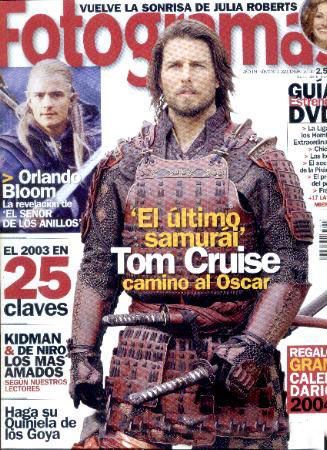 FOTOGRAMAS magazine side cover Issue 1923 January 2004