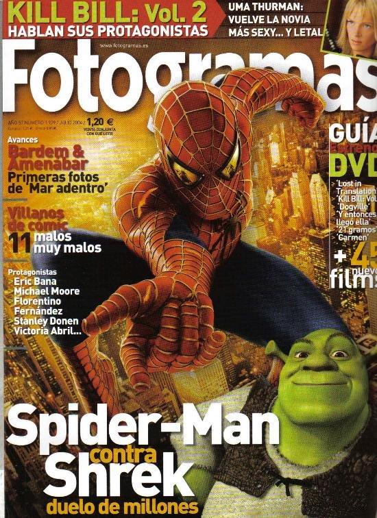 FOTOGRAMAS magazine side cover Issue 1929 July 2004