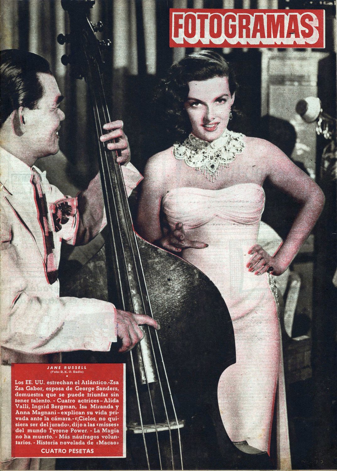 FOTOGRAMAS magazine side cover Issue 193 1 August 1952