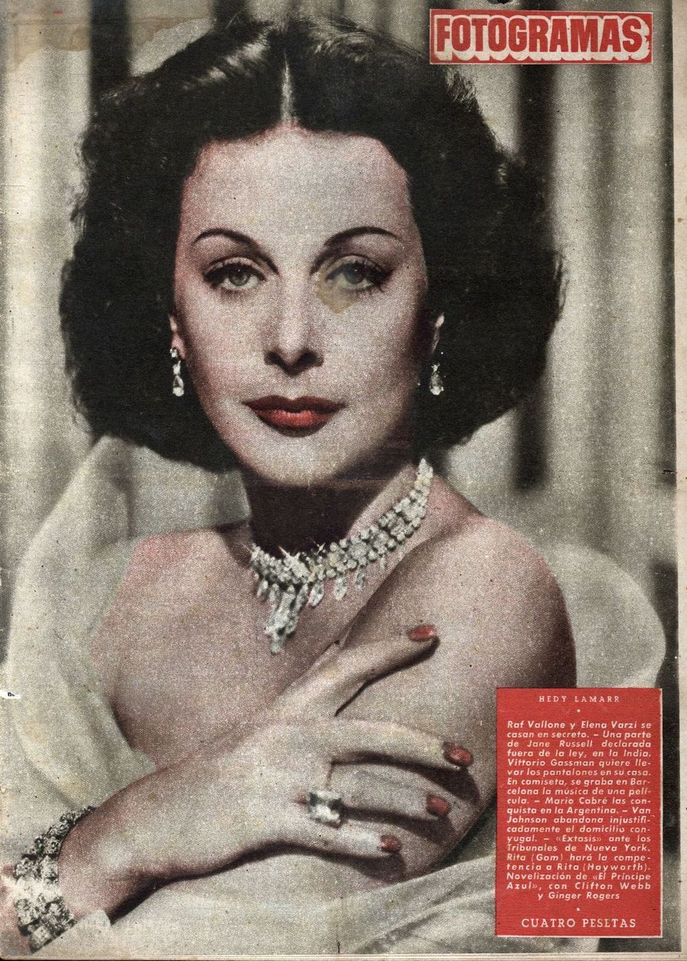 FOTOGRAMAS magazine side cover Issue 195 15 August 1952