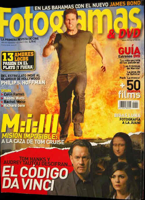 FOTOGRAMAS magazine side cover Issue 1951 May 2006
