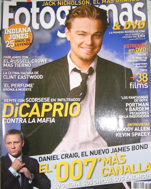 FOTOGRAMAS magazine side cover Issue 1957 November 2006