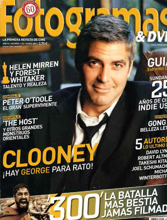 FOTOGRAMAS magazine side cover Issue 1961 March 2007