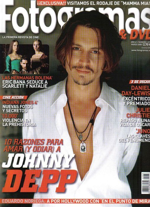 FOTOGRAMAS magazine side cover Issue 1973 March 2008