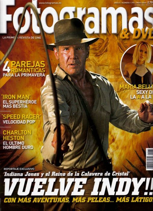 FOTOGRAMAS magazine side cover Issue 1975 May 2008