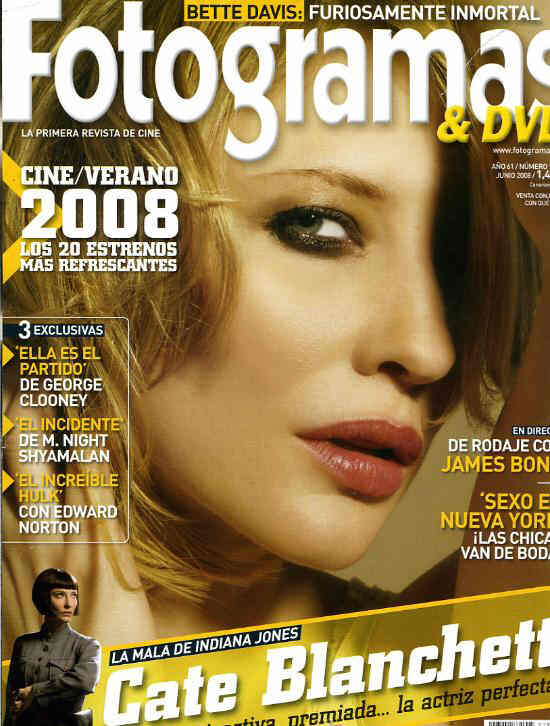 FOTOGRAMAS magazine side cover Issue 1976 June 2008