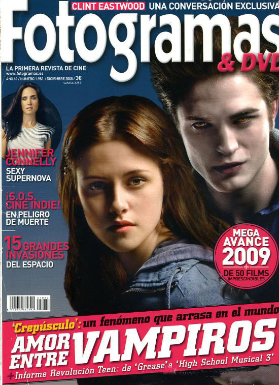 FOTOGRAMAS magazine side cover Issue 1982 December 2008