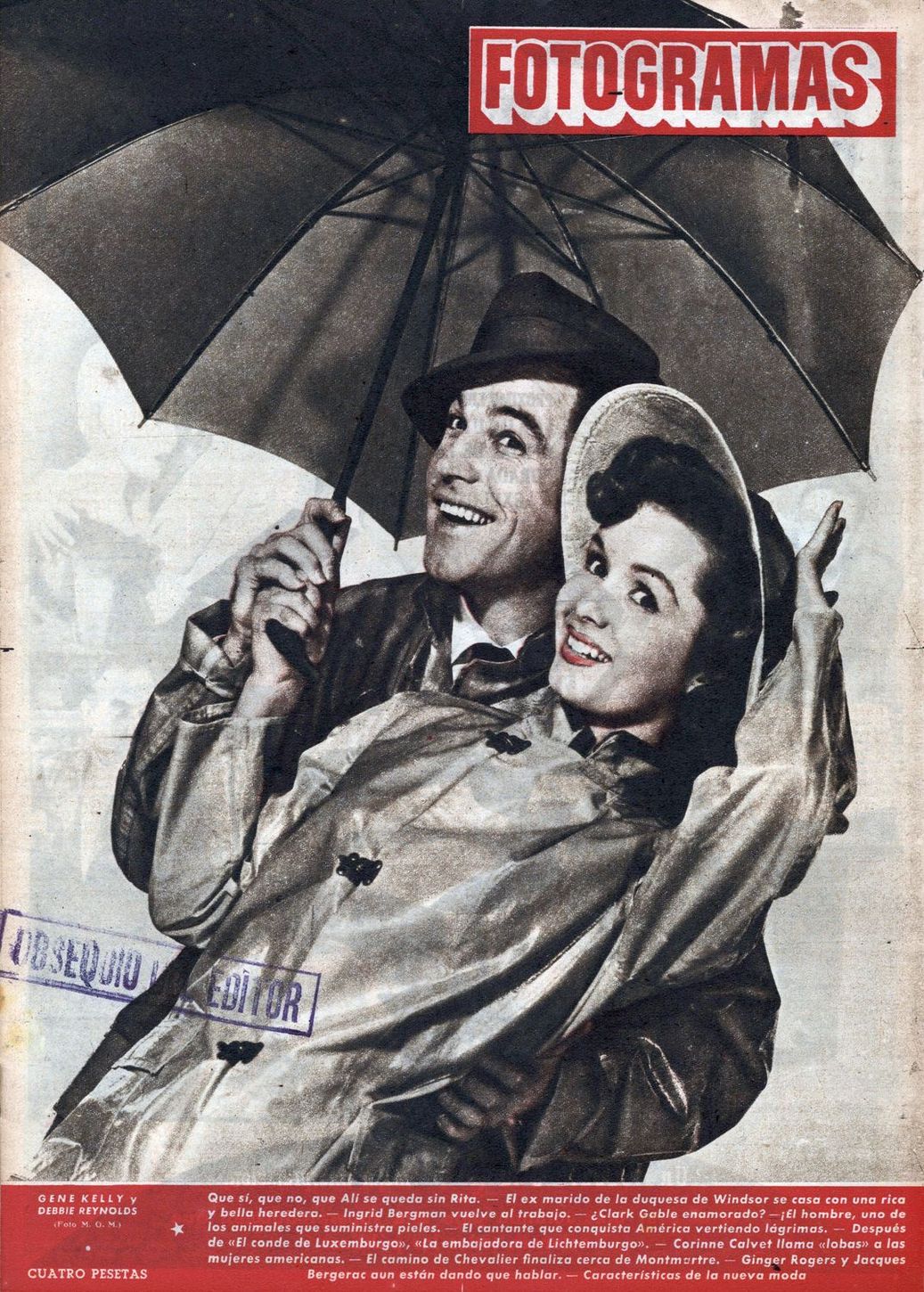 FOTOGRAMAS magazine side cover Issue 199 12 September 1952